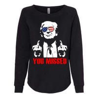 You Missed Middle Finger Trump 2024 Take America Back Pennsylvania Rally Womens California Wash Sweatshirt