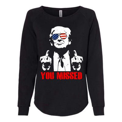 You Missed Middle Finger Trump 2024 Take America Back Pennsylvania Rally Womens California Wash Sweatshirt