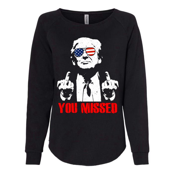 You Missed Middle Finger Trump 2024 Take America Back Pennsylvania Rally Womens California Wash Sweatshirt