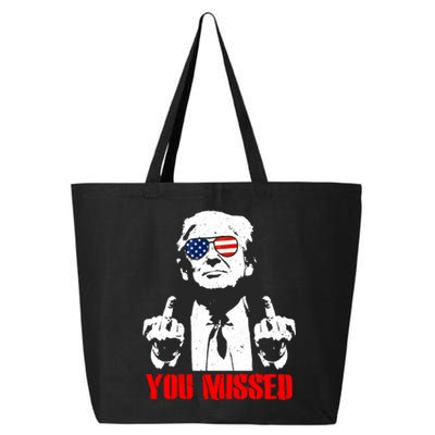 You Missed Middle Finger Trump 2024 Take America Back Pennsylvania Rally 25L Jumbo Tote