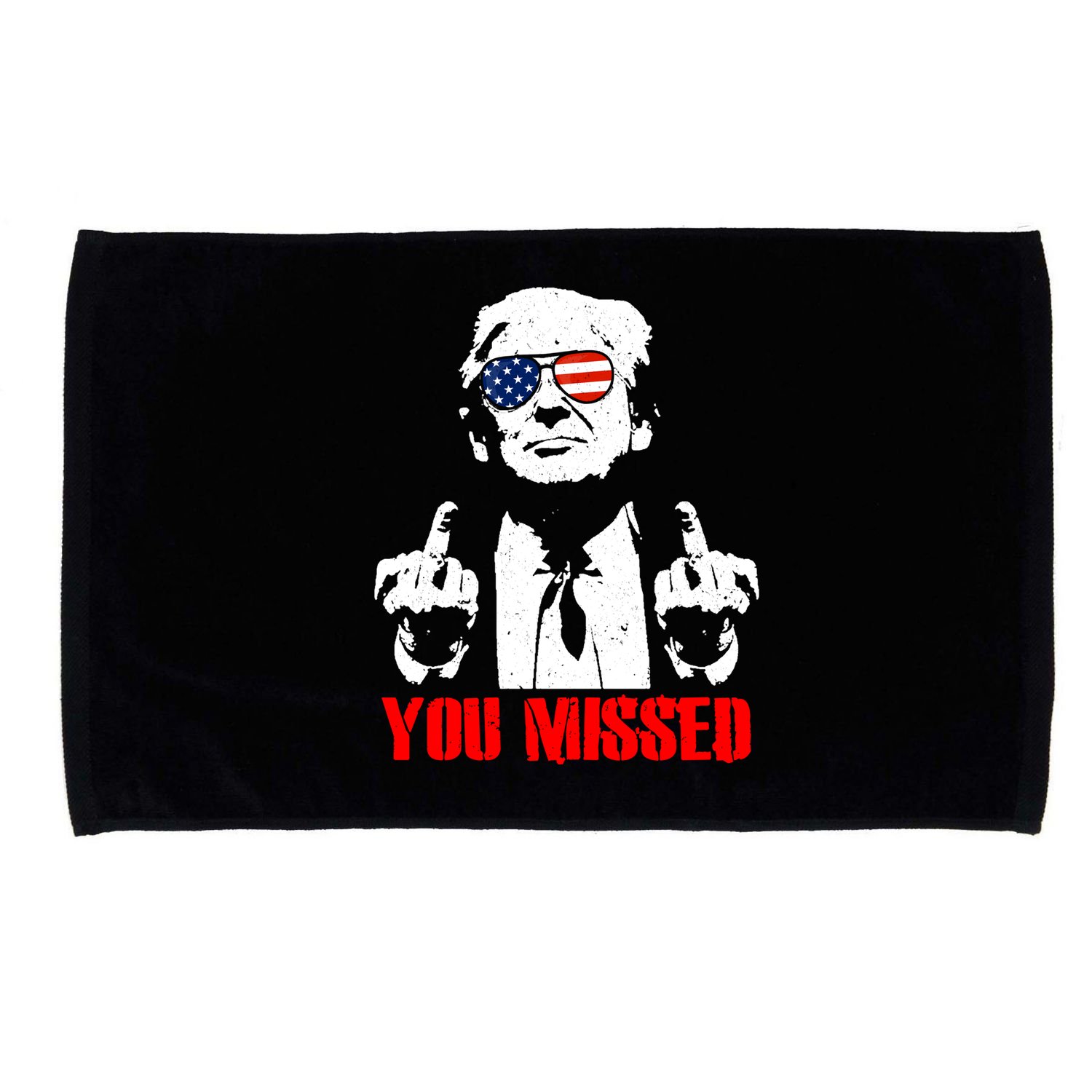 You Missed Middle Finger Trump 2024 Take America Back Pennsylvania Rally Microfiber Hand Towel