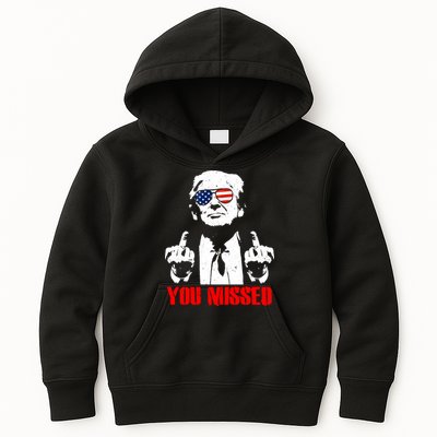 You Missed Middle Finger Trump 2024 Take America Back Pennsylvania Rally Kids Hoodie