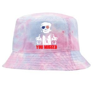 You Missed Middle Finger Trump 2024 Take America Back Pennsylvania Rally Tie-Dyed Bucket Hat