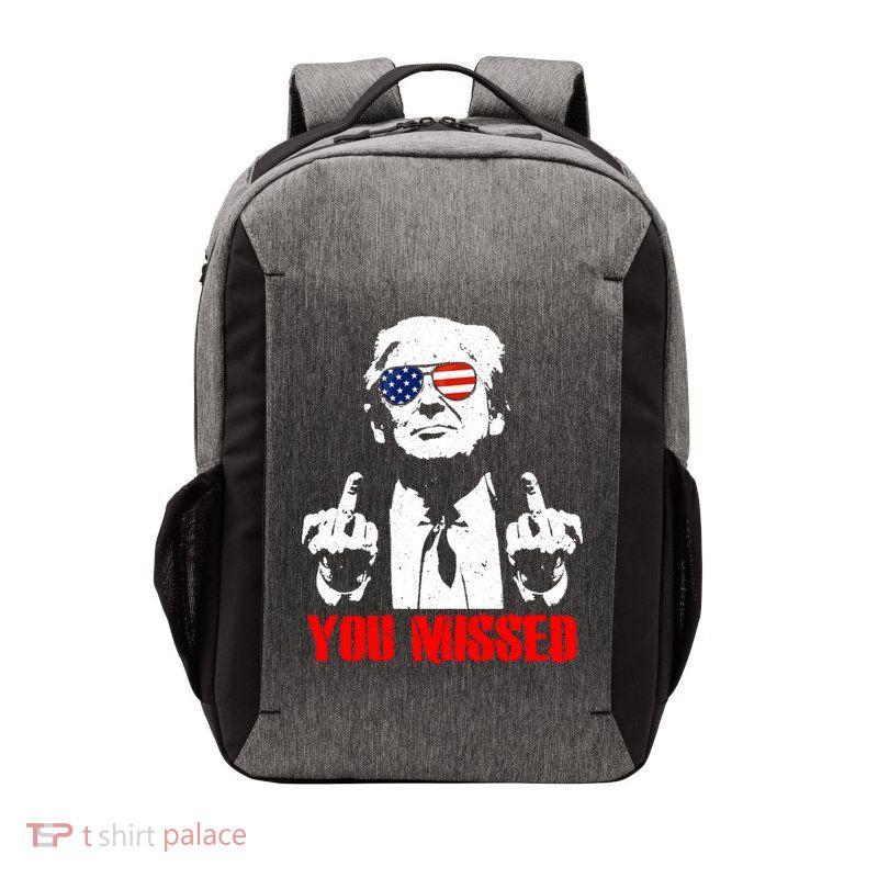 You Missed Middle Finger Trump 2024 Take America Back Pennsylvania Rally Vector Backpack