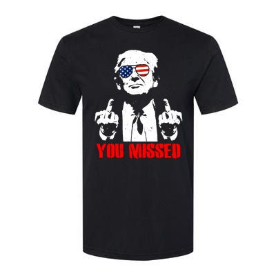 You Missed Middle Finger Trump 2024 Take America Back Pennsylvania Rally Softstyle® CVC T-Shirt