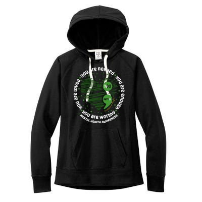 You Matter Mental Health Awareness Heart Women's Fleece Hoodie