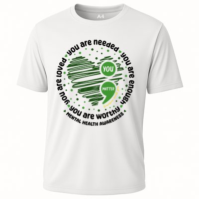 You Matter Mental Health Awareness Heart Performance Shirt