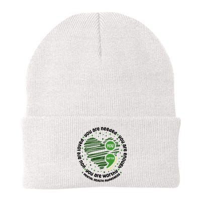 You Matter Mental Health Awareness Heart Beanie
