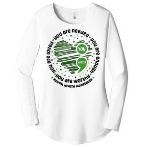 You Matter Mental Health Awareness Heart Women's Perfect Tri Tunic Long Sleeve Shirt