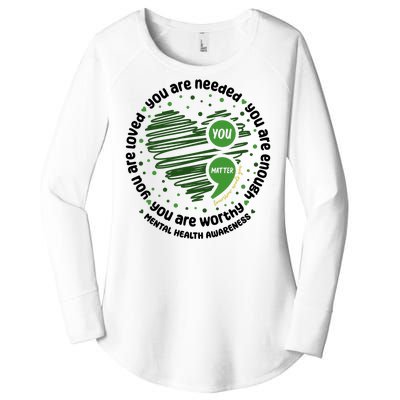 You Matter Mental Health Awareness Heart Women's Perfect Tri Tunic Long Sleeve Shirt