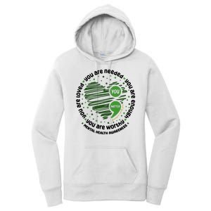 You Matter Mental Health Awareness Heart Women's Pullover Hoodie