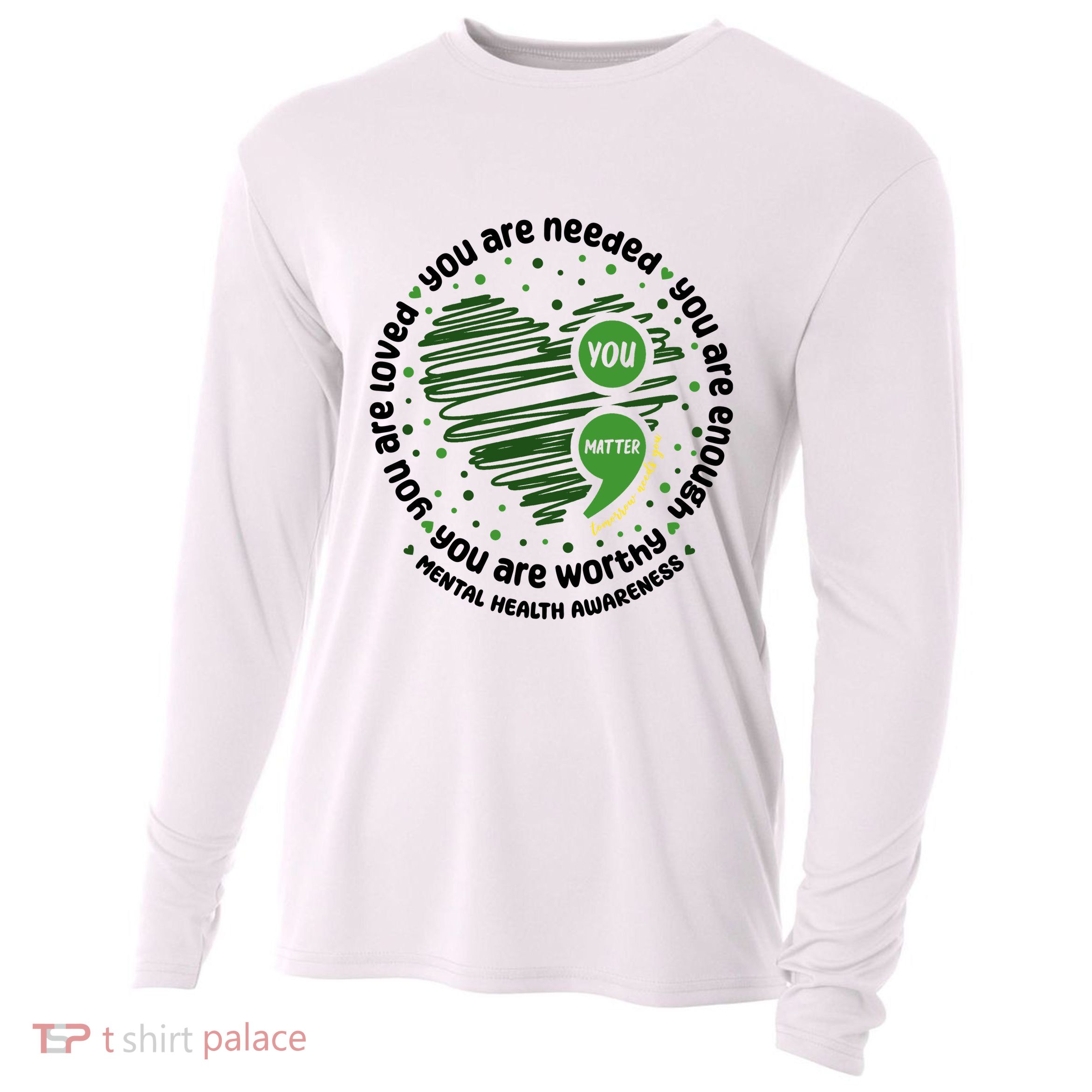You Matter Mental Health Awareness Heart Cooling Performance Long Sleeve Crew