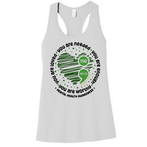 You Matter Mental Health Awareness Heart Women's Racerback Tank