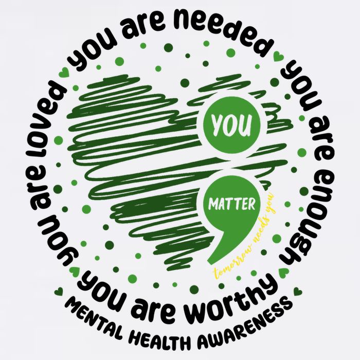 You Matter Mental Health Awareness Heart Womens Tank Top