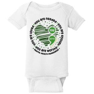 You Matter Mental Health Awareness Heart Baby Bodysuit