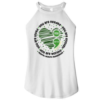 You Matter Mental Health Awareness Heart Women's Perfect Tri Rocker Tank