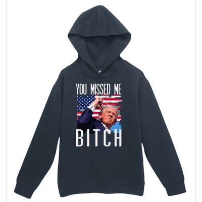 You Missed Me Bitch Trump 2024 Survived Election Rally Urban Pullover Hoodie