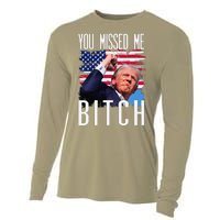 You Missed Me Bitch Trump 2024 Survived Election Rally Cooling Performance Long Sleeve Crew