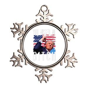 You Missed Me Bitch Trump 2024 Survived Election Rally Metallic Star Ornament