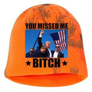 You Missed Me Bitch Trump 2024 Survived Election Rally Kati - Camo Knit Beanie