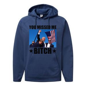 You Missed Me Bitch Trump 2024 Survived Election Rally Performance Fleece Hoodie