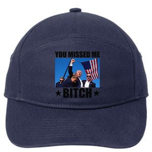 You Missed Me Bitch Trump 2024 Survived Election Rally 7-Panel Snapback Hat