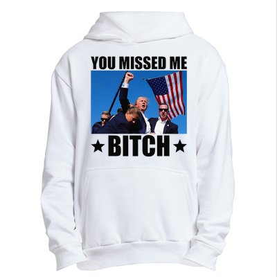 You Missed Me Bitch Trump 2024 Survived Election Rally Urban Pullover Hoodie