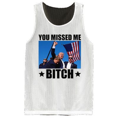 You Missed Me Bitch Trump 2024 Survived Election Rally Mesh Reversible Basketball Jersey Tank