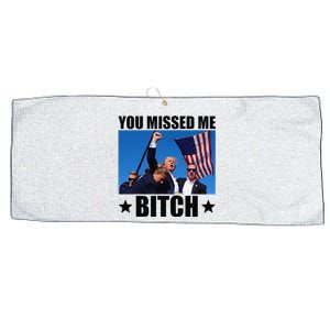 You Missed Me Bitch Trump 2024 Survived Election Rally Large Microfiber Waffle Golf Towel