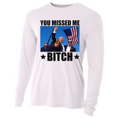 You Missed Me Bitch Trump 2024 Survived Election Rally Cooling Performance Long Sleeve Crew