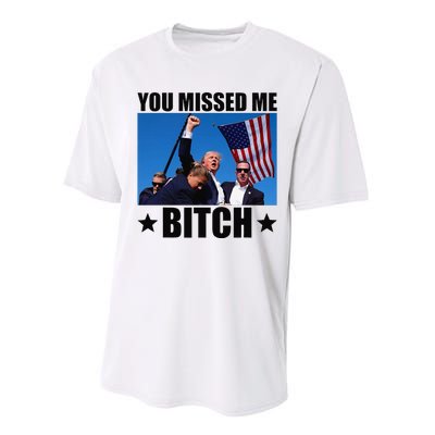 You Missed Me Bitch Trump 2024 Survived Election Rally Performance Sprint T-Shirt