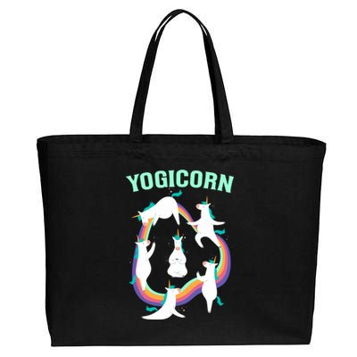 Yogicorn Magical Namaste Unicorn Funny Yoga Meditation Cool Gift Cotton Canvas Jumbo Tote