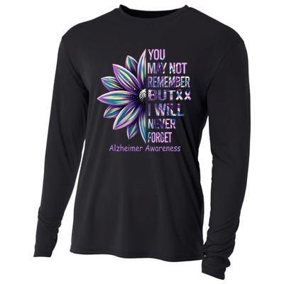 You May Not Remember But I Will Never Forget Alzheimer Cooling Performance Long Sleeve Crew