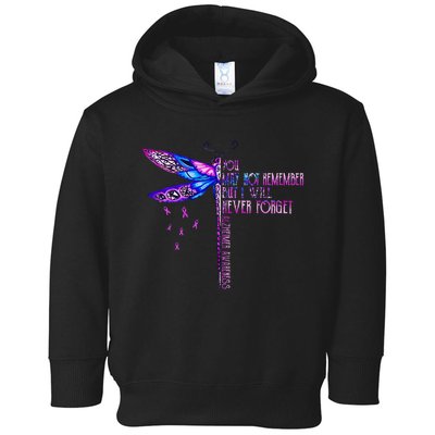 You May Not Remember But I Will Never Forget Alzheimer Toddler Hoodie