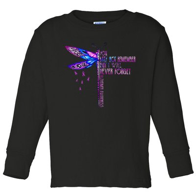 You May Not Remember But I Will Never Forget Alzheimer Toddler Long Sleeve Shirt