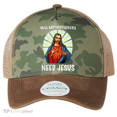 Yall Motherfuckers Need Jesus Christian Easter Legacy Tie Dye Trucker Hat