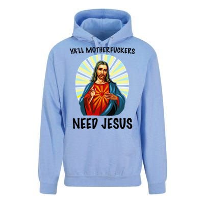 Yall Motherfuckers Need Jesus Christian Easter Unisex Surf Hoodie