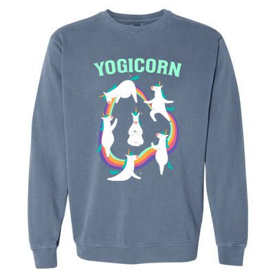 Yogicorn Magical Namaste Unicorn Funny Yoga Meditation Gift Garment-Dyed Sweatshirt