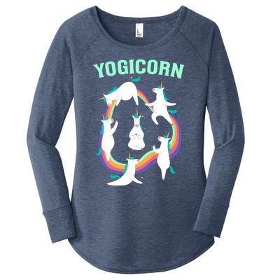 Yogicorn Magical Namaste Unicorn Funny Yoga Meditation Gift Women's Perfect Tri Tunic Long Sleeve Shirt