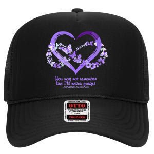 You May Not Remember AlzheimerS Disease High Crown Mesh Back Trucker Hat