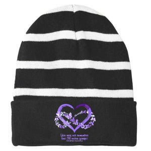 You May Not Remember AlzheimerS Disease Striped Beanie with Solid Band