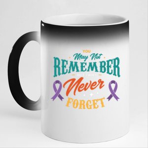 You May Not Remember But I Will Never Forget Alzheimer Gift 11oz Black Color Changing Mug