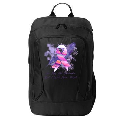 You May Not Remember But I Will Never Forget Alzheimer Awareness Alzheimer City Backpack