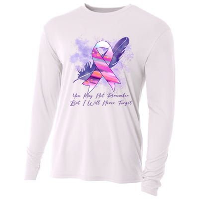 You May Not Remember But I Will Never Forget Alzheimer Awareness Alzheimer Cooling Performance Long Sleeve Crew