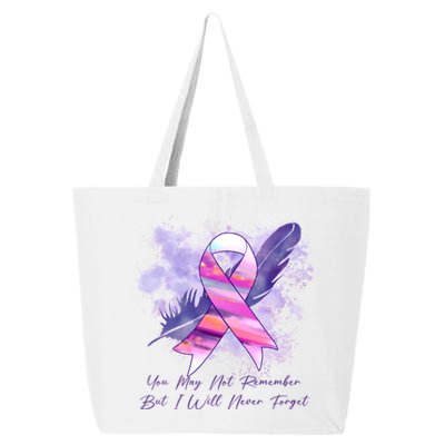 You May Not Remember But I Will Never Forget Alzheimer Awareness Alzheimer 25L Jumbo Tote