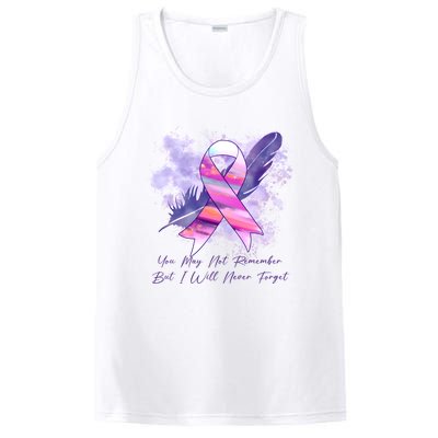 You May Not Remember But I Will Never Forget Alzheimer Awareness Alzheimer PosiCharge Competitor Tank