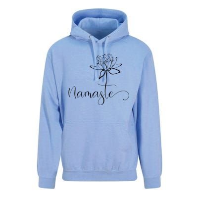 Yoga Mamas Outfit Namasté Lettering With Lotus Flower White Gift Unisex Surf Hoodie