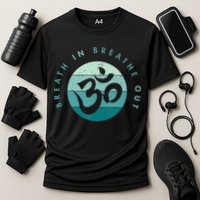Yoga Meditation Om Symbol Breathe In Breathe Out Cooling Performance Crew T-Shirt