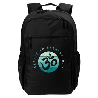 Yoga Meditation Om Symbol Breathe In Breathe Out Backpack