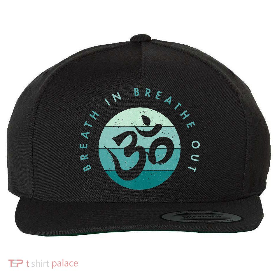 Yoga Meditation Om Symbol Breathe In Breathe Out Wool Snapback Cap